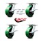 Service Caster 6 Inch Poly on Cast Iron Caster Set with Roller Bearing and Brakes/Swivel Locks SCC-35S620-PUR-GB-SLB-BSL-4 - alternate 5